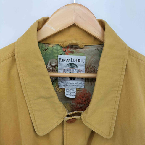 バナナリパブリック BANANA REPUBLIC 80s 地球タグ 襟共地 裏地総柄 ハンティングジャケット カバーオール メンズ import:XL